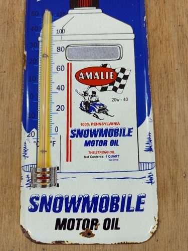 Vintage Type AMALIE snowmobile Thermometer Plate merchandise advertising Store - Picture 7 of 19