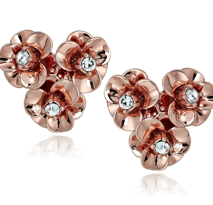 Rose gold earrings ebay deals