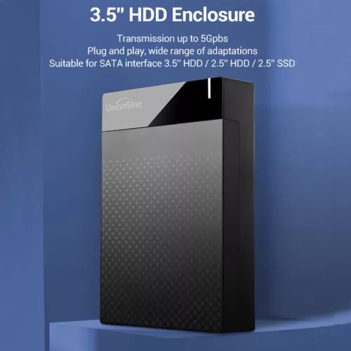 External Hard Drive with for 2.5 3.5 inch SATA HDD SSD, Up to 6/18TB with UASP