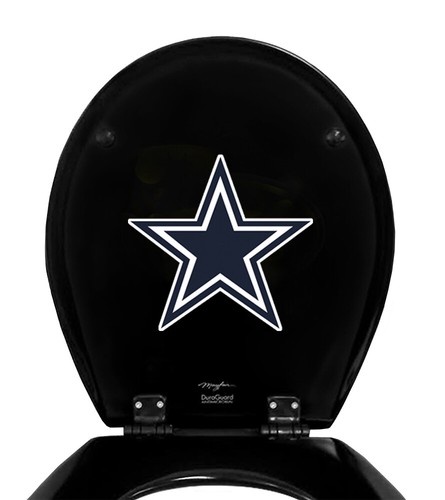 Runder Toilettensitz NFL Football Logo Aufkleber auf schwarzem Finish Massivholz Deckel Abdeckung - Bild 70 von 79