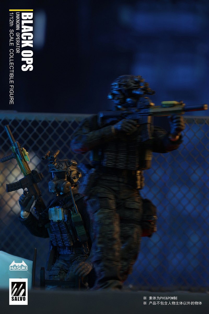 1/12 フィギュア Hasuki black ops HASUKI Black OPS Unknown Operator 1/12th Scale Action Figure