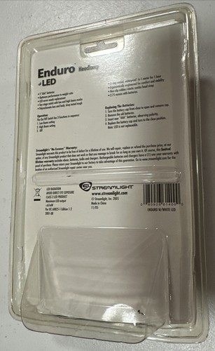 Streamlight LED Enduro Ultra-Light 2.75 oz 50 Lumens Headlamp Work Light - Picture 3 of 5