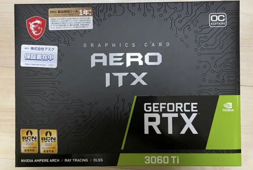 MSI NVIDIA GeForce RTX 3060 Ti AERO ITX 8G OC GDDR6 LHR ver. new F/S japan
