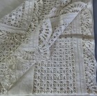Antique Handmade Linen + Lace Runner Layover 55" X 28" Abundant DRAWN Threadwork — photo 6