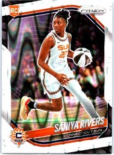 2025 Panini Prizm WNBA #131 Saniya Rivers White Seismic Prizms