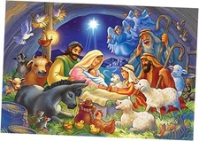  Baby in a Manger Jigsaw Puzzle 100 Piece, Large Pieces Perfect for Kids and 