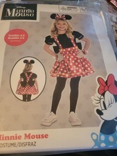 Disney Minnie Mouse Pink Child Kids Halloween Costume Dress med 3-4 Toddler