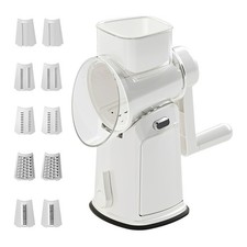 5-In-1 Manual Vegetable Shredder Cheese Grater Hand Crank Rotary Slicer 5 Blades