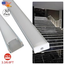 3.3FT 6.6FT Led Aluminum Channel Profile U Type Holder For Led Strip Light 50PCS