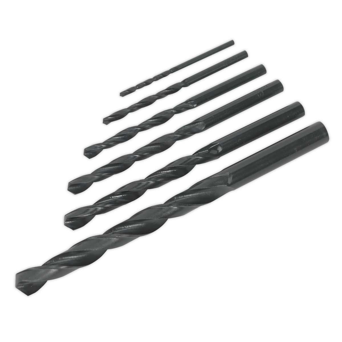 S01039 Sealey Siegen Drill Bit Set 6pc HSS [Drill Bits & Sets] 2mm to 8mm Sizes