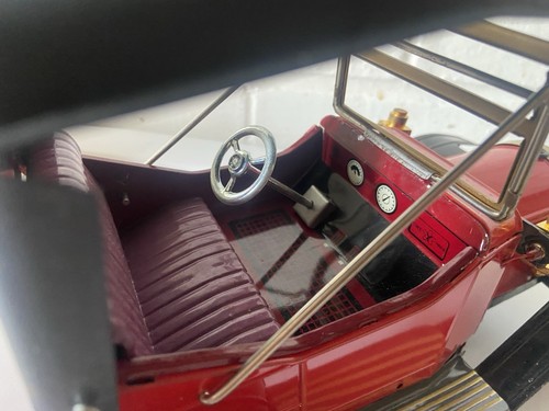 VINTAGE JAPAN BATTERIEBETRIEBENES BLECHSPIELZEUG VETERANENAUTO MIT BOX SIEHT NEUWERTIG AUS. - Bild 7 von 15