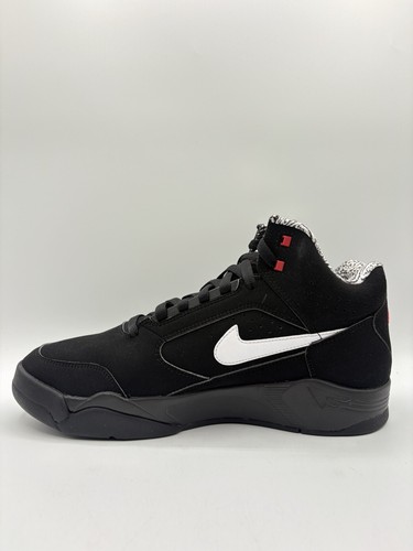 Nike Men's Air Flight Lite Mid Sizes 7.5-12 Black White |DQ7687-003| - Picture 3 of 5