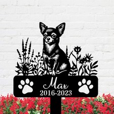 Personalized Chihuahua Memorial Stake, Dog Pet Grave Marker, Sympathy Gift