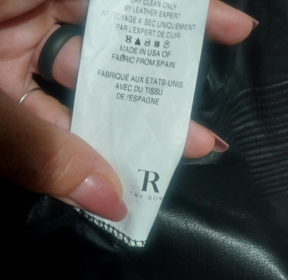 Jaqueta feminina The Row 100% couro de cordeiro tamanho 10 - Imagem 2 de 4