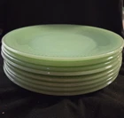 Vintage Fire-King Jadeite 9" Dinner Plates, Set of 8
