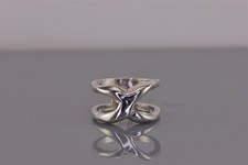 Artisan Crafted Sterling Silver Crisscross X Crossover Solid Band Ring 925 Sz: 6