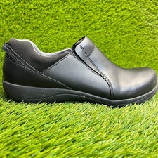 Dansko Neci Womens Size 10.5 Black Casual Walking Leather Slip On Clogs Shoes