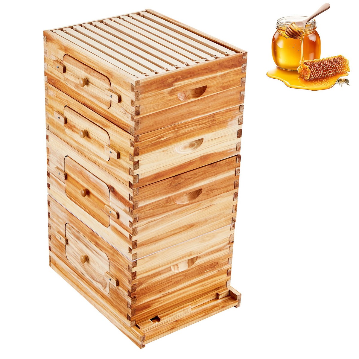 Bee Hive Langstroth Kit 20 Deep & 20 Medium Frames with Acrylic