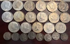 Lot of 25 US Silver Coins 17 Kennedy Half Dollars And 8 Silver War Nickels