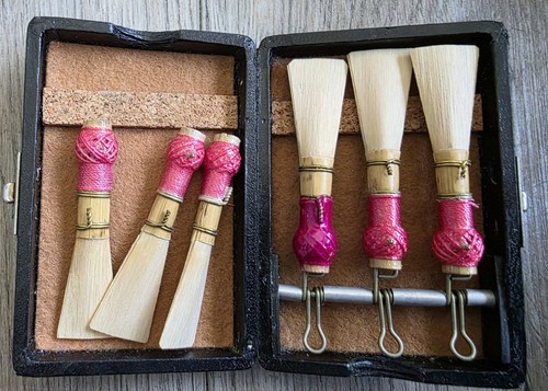 Bassoon Reed Case With 6 Reeds. 3.5 inches by 2.5 inches