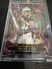 2025 Panini Select - Concourse Drake Maye #80 /699 Purple Shock Prizm