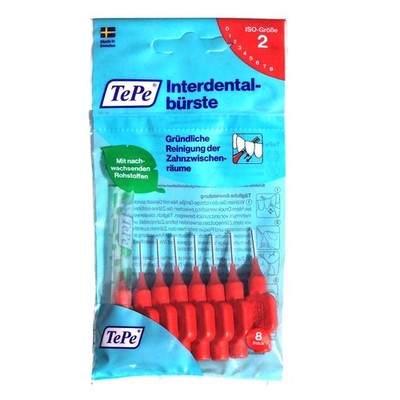 TePe Original Interdentalbürsten rot 0,5 mm 8 Stück Zahnzwischenraumbürste