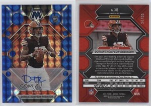 2023 Mosaic Rookies Blue Prizm /99 Dorian Thompson-Robinson #316 Rookie Auto RC