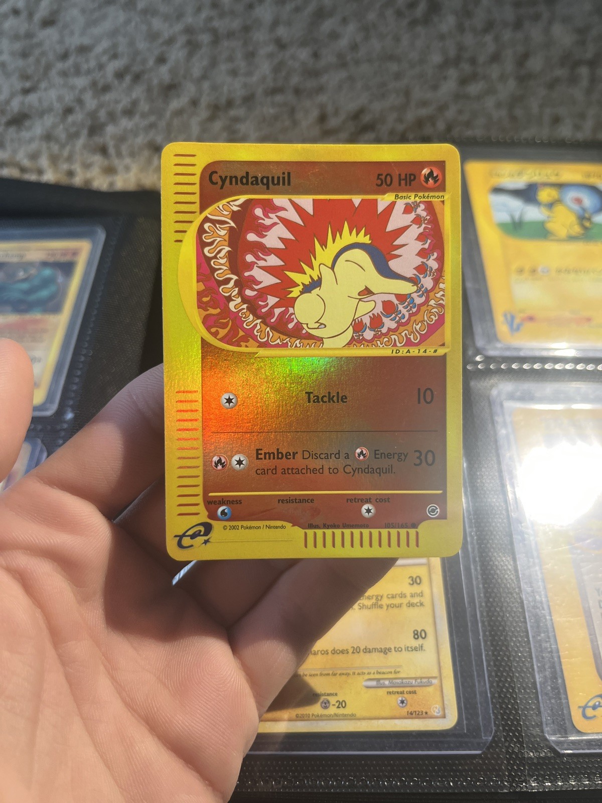 (NM) Cyndaquil 105/165 Expedition Reverse Holo Vintage Pokemon Card