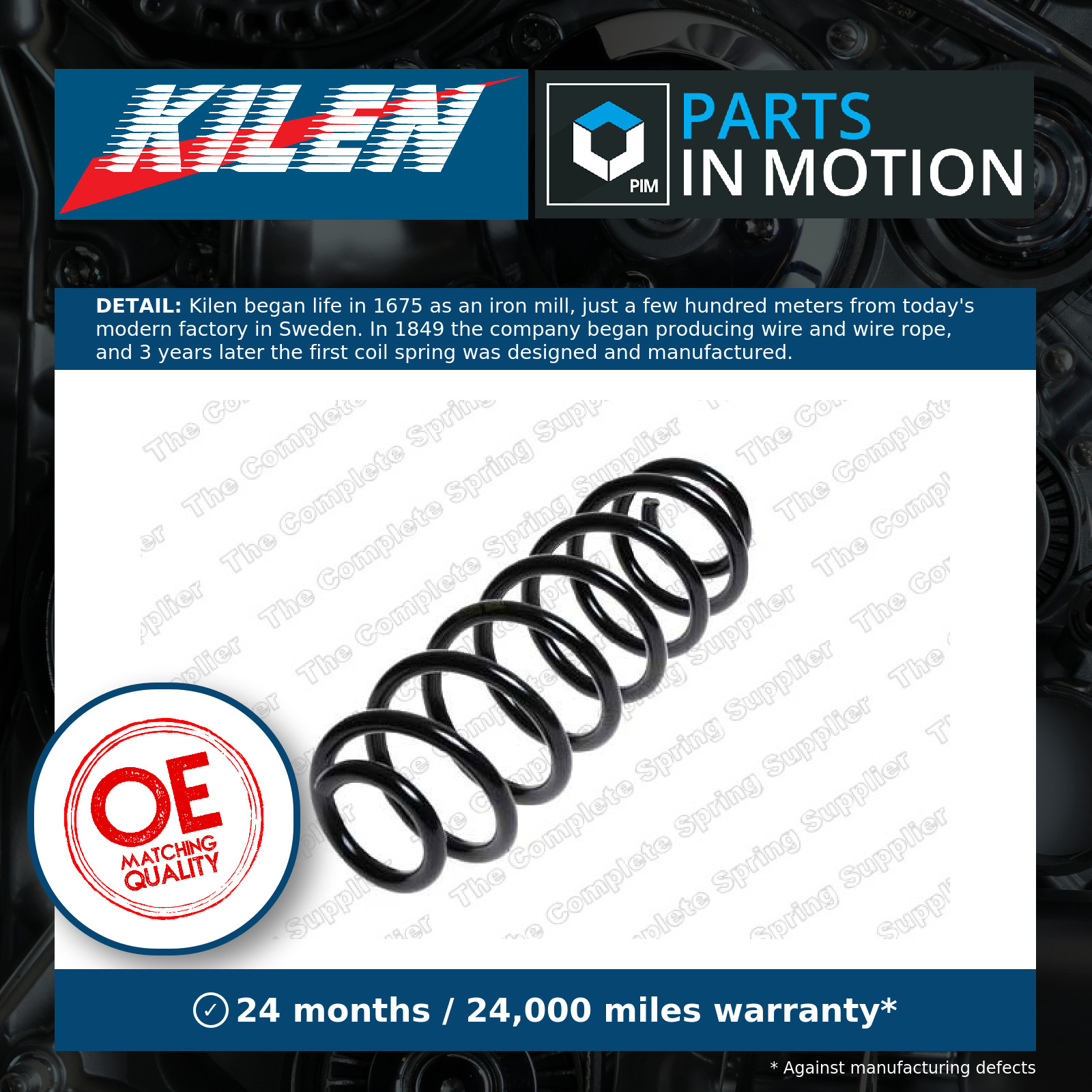 Suspension Spring Rear Fits Skoda Octavia VW Golf Golf Plus Jetta KILEN 63118 - Image 12