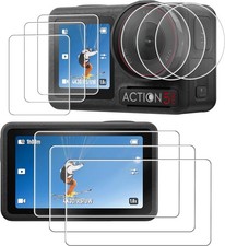 9PCS 3Sets Screen Protector for DJI Osmo Action 5 Pro,Tempered Glass Screen Pro