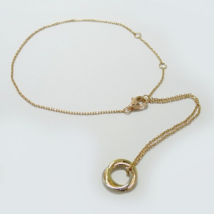 Cartier Baby Trinity Bracelet in 18K White, Pink, and Yellow Gold 2.4g