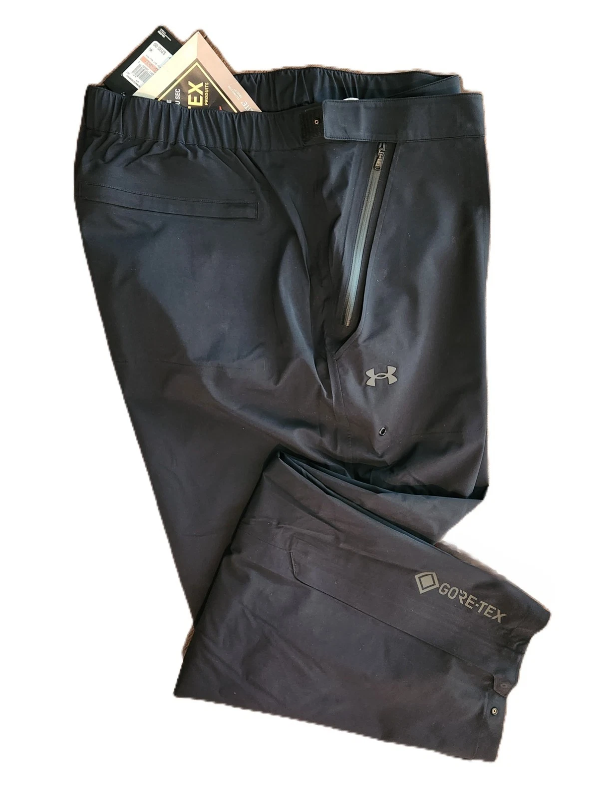 Under Armour UA STORM Waterproof GTX Packable Black Outdoor Rain Pants Mens 3XL