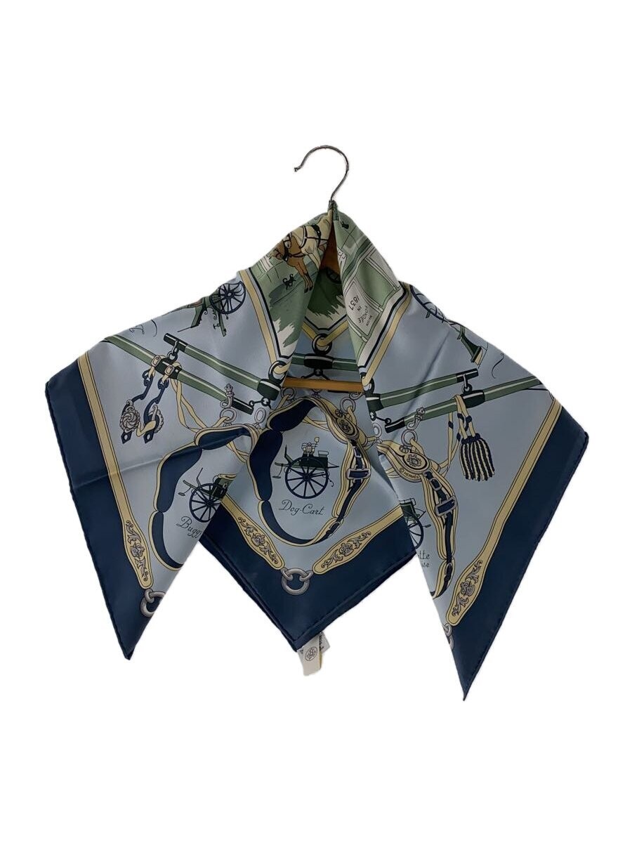 Hermes Silk Scarf in Elegant Blue