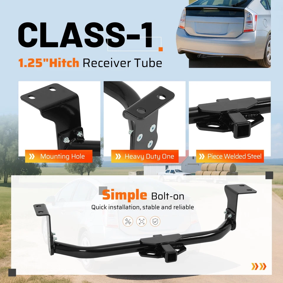 Class 1 Trailer Hitch Receiver For Toyota Prius 2010-15 V 12-15 Plug In 12-17 - Imagem 3 de 4