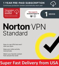 Norton VPN Standard (Internet Privacy) 1 Device (PC, Mac or Mobile)