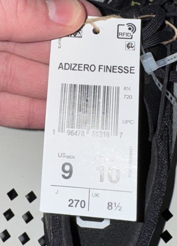 Adidas AdiZero Finesse Mens Track & Field Sprint Spikes Size 9 Black IF1151 - Picture 10 of 11