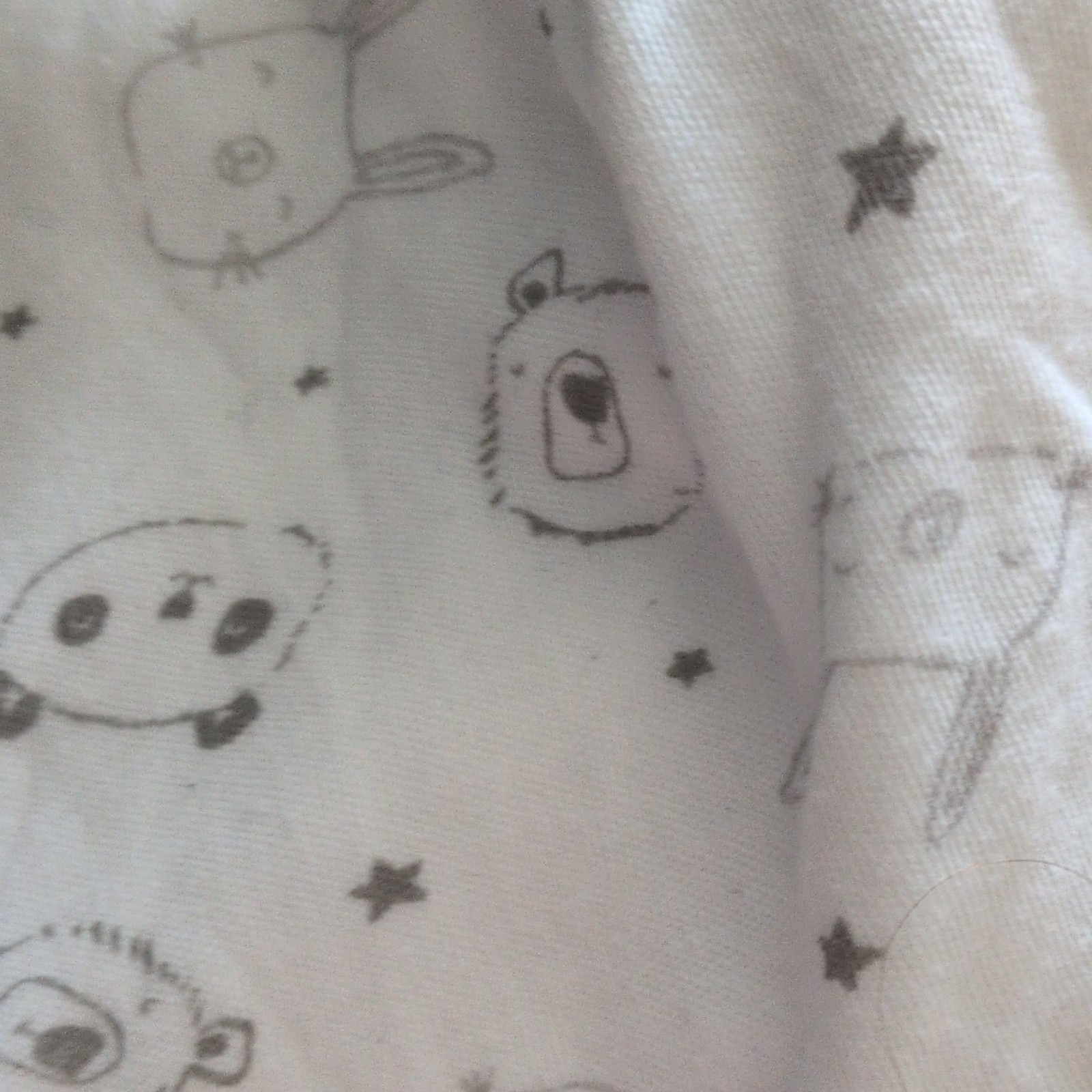 George 3-6M 2pc Cotton Bodysuit Set White/Grey Bear Bunny image 3
