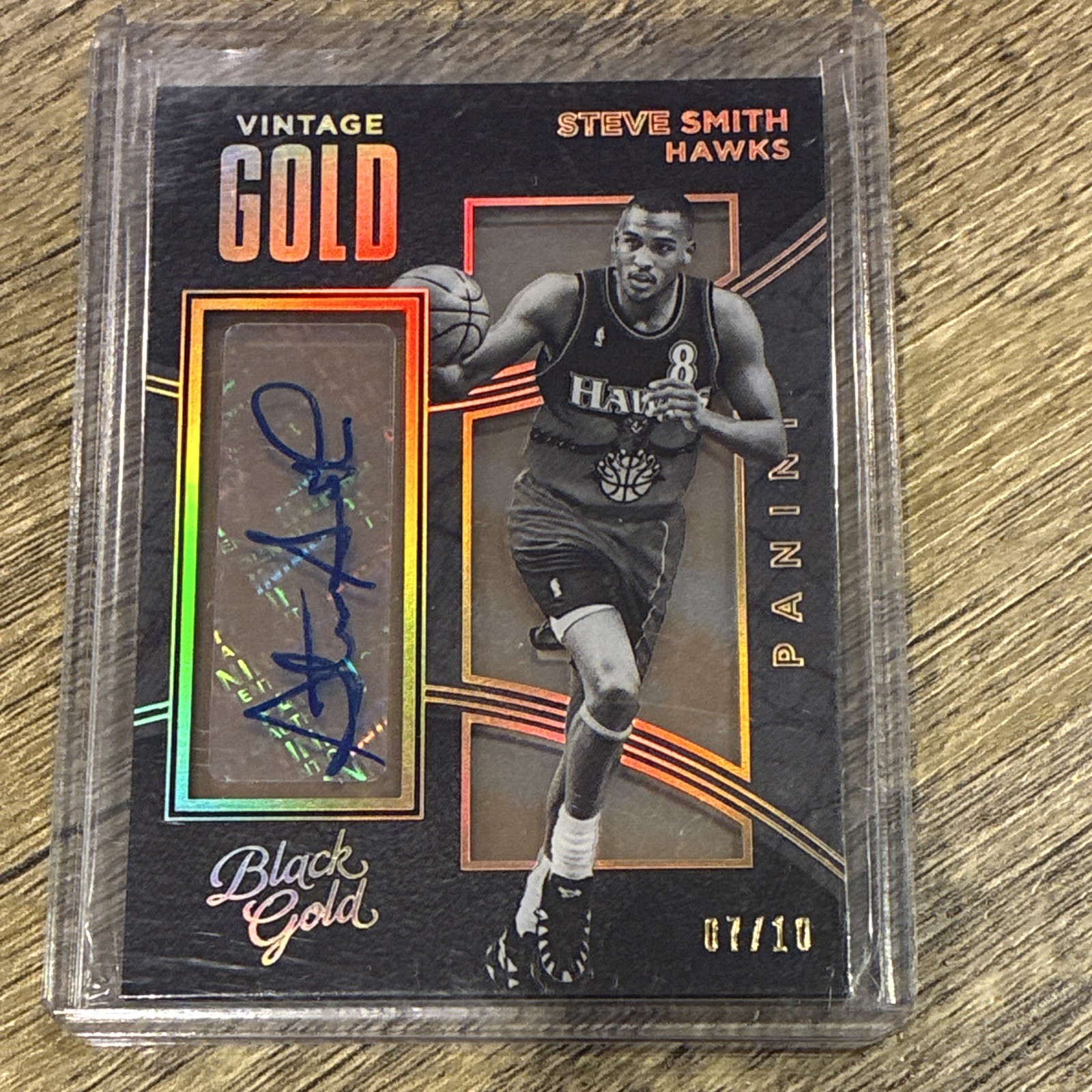 Panini 2015-16 Black Gold Vintage Gold Steve Smith Auto #24 Hawks 07/10