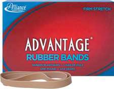 Rubber Bands Advantage Size 107 7 Inches Natural Crepe 1 Pound Pack, Approx 40
