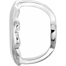 10K White Gold Rhodium-Plated 6.4mm Threaded Earring Back