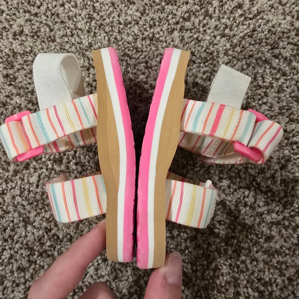 Sandalias a rayas rosa Roxy para bebé niña | Talla 5 Foto 3 de 4
