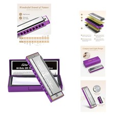 Major Blues Diatonic Harmonica, 10 Holes C Key Beginner for Kids Children Adu...