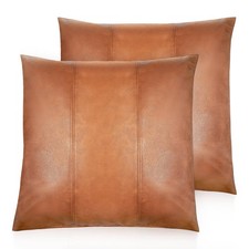 Fancy Homi Brown 26x26 Pillow Covers Set of 2, Euro Pillow Covers, Big Throw Pil