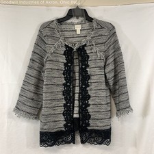 Gently Loved Chico's White Women's 3/4 Sleeve Jacket, Sz. 2