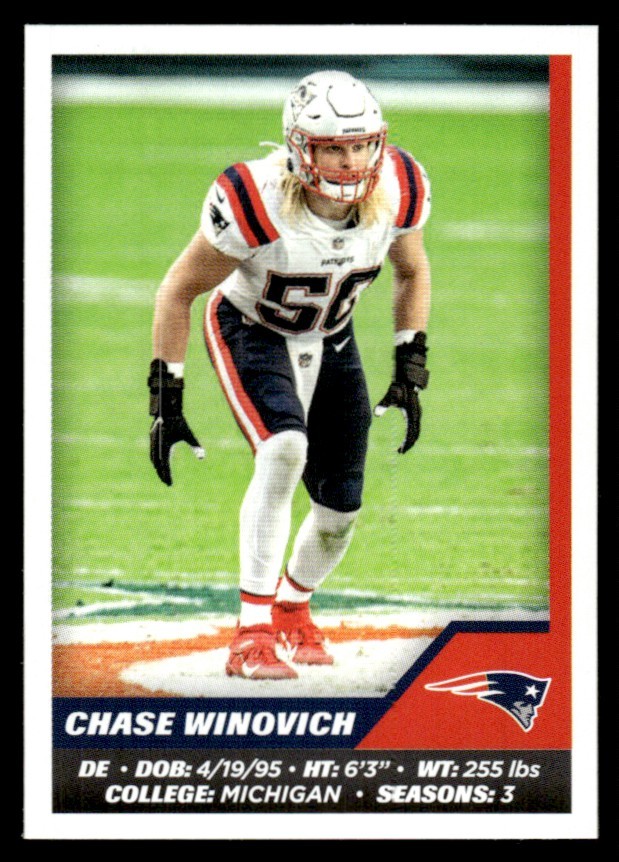 2021 Panini NFL Stickers Chase Winovich New England Patriots #81