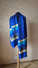 LOUIS VUITTON rectangular scarf stole fringe logo