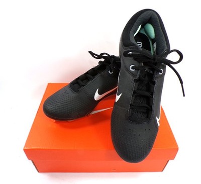 Nike Women's Hyperdiamond 4 Elite Softball Cleats Size 8 Black/White/Smoke Grey