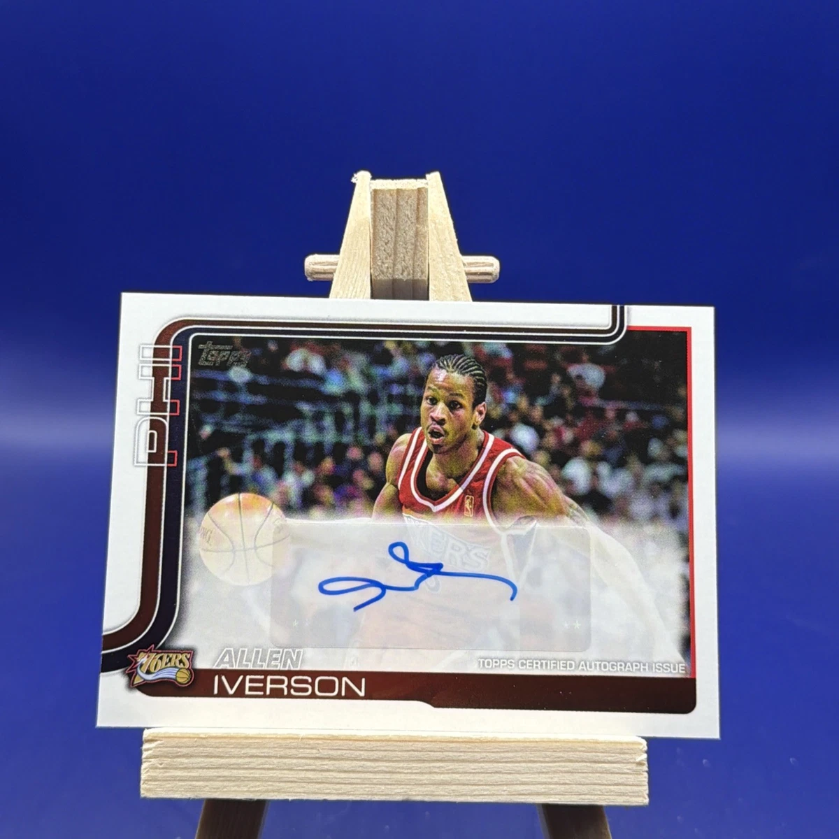 Topps Allen Iverson Basketball Autographed Sports Trading Cards