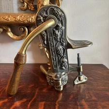 Rogar Estate Corkmaster Wine Opener Counter Table Mount Grape Antique Bronze