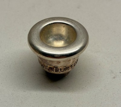 Warburton Trumpet Corner Mouthpiece Top 7XDW Silver Plated Brass Vintage USA